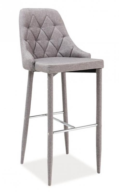 Barová čalouněná židle TRIX šedá