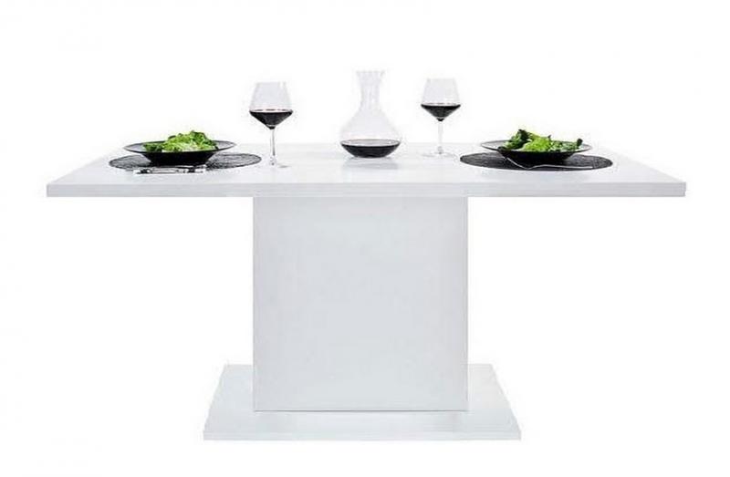 Jídelní stůl ANITA 2 bílá/bílý lesk