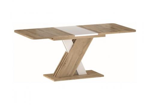 Jídelní stůl rozkládací XELY 140 (180) x 85 dub wotan/bílý mat