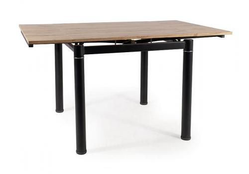 Jídelní stůl rozkládací GUTY 80(131)x80 dub artisan/černá mat