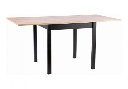 Jídelní stůl FILIPI 80 (160) x 80, barva dub artisan/černá